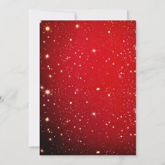Parfait, Cool Sparkly Red Christmas Invitation (Dos)