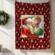 Parfait couverture de Noël Mr & Mrs Claus Holiday