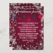 Parfait, élégant, Red Christmas Invitation (Devant / Derrière)