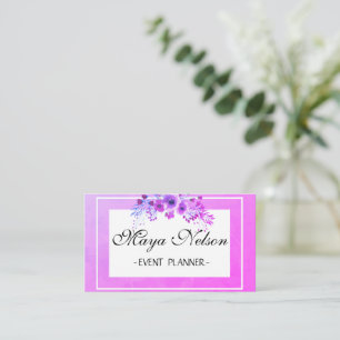Parfait, Luxe Carte de visite de Fleurs violettes
