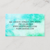 Parfait, Luxueux Blanc Vert Carte de visite (Dos)