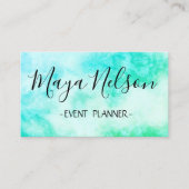 Parfait, Luxueux Blanc Vert Carte de visite (Devant)