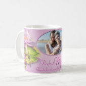 Parfait maman nénuphar photo et enfants nom mug (Devant gauche)