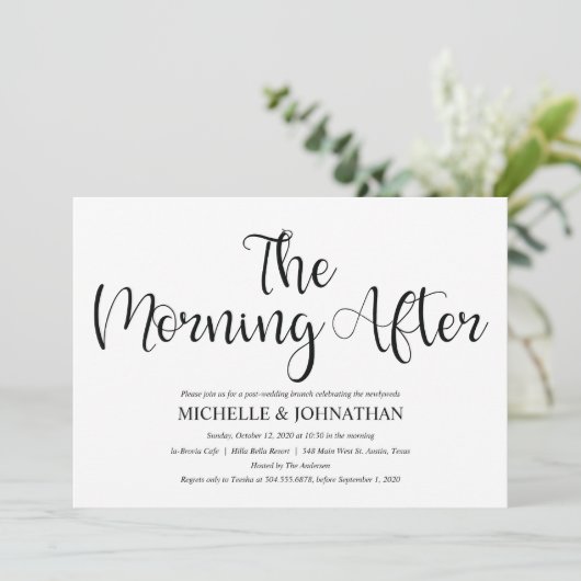 Parfait Mariage de poste rustique Invitations Brun (Debout devant)