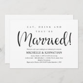 Parfait Mariage de poste rustique Invitations Brun (Devant / Derrière)