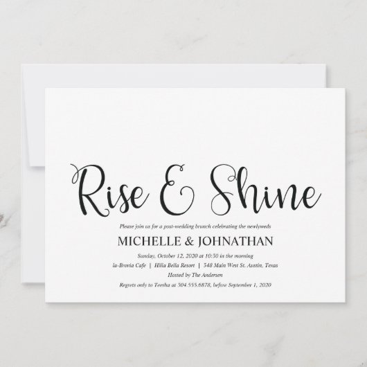 Parfait Mariage de poste rustique Invitations Brun (Devant)