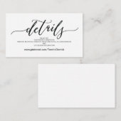 Parfait Mariage Site Web Détails Carte de boîtier (Devant / Derrière)