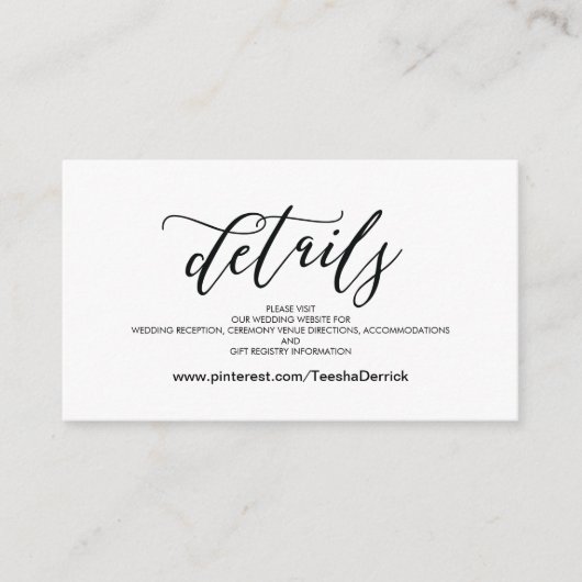 Parfait Mariage Site Web Détails Carte de boîtier (Devant)