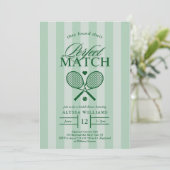 Parfait Match Tennis Bridal Shower Invitation (Debout devant)