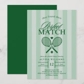 Parfait Match Tennis Bridal Shower Invitation (Devant / Derrière)