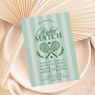 Parfait Match Tennis Bridal Shower Invitation