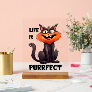 Parfait mot de vie art chat
