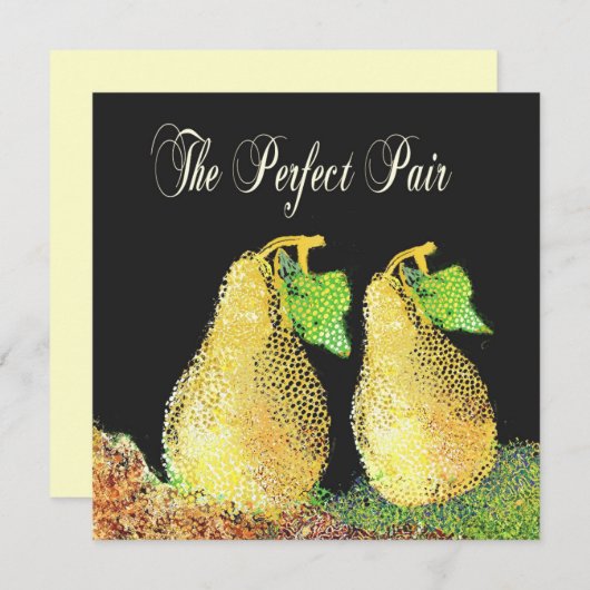 Parfait Paire Personnalisé Mariage Invitation (Devant / Derrière)