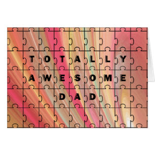 Parfait Papa Puzzle Texte rose/Motif Brown