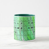 Parfait Papa Puzzle Vert Puzzle Mug (Centre)
