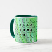 Parfait Papa Puzzle Vert Puzzle Mug (Devant gauche)