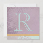 Parfait Plum Damask Cage à oiseaux Carte de rendez (Dos)