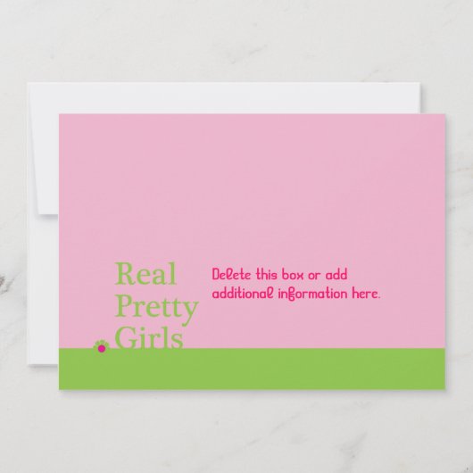 Parfait Rose avec Invitation Verte (Dos)