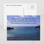 Parfois Dieu calme les mers Carte postale (Devant / Derrière)