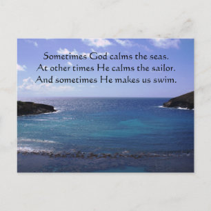 Parfois Dieu calme les mers Carte postale