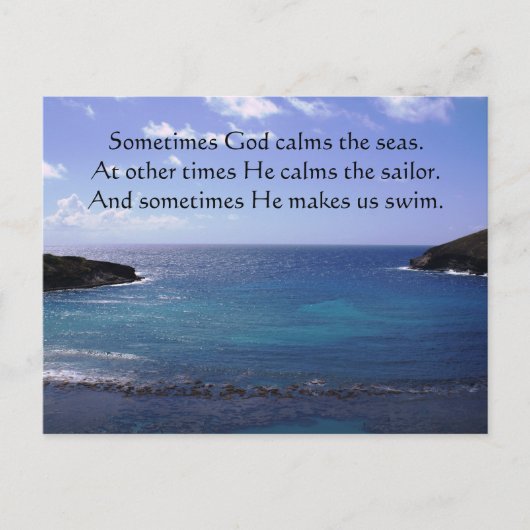 Parfois Dieu calme les mers Carte postale (Devant)