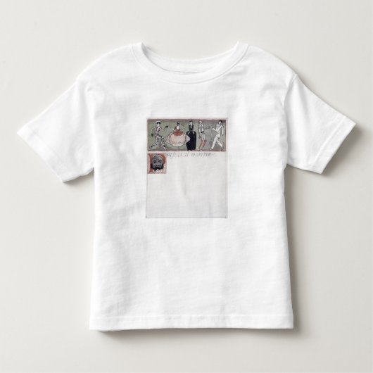 "Parfois il m'arrière" (inkt en w/c op papier) Kinder Shirts (Voorkant)