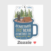 Parfois, Les ours Vous Mangent Camping | Sticker D (Feuille)