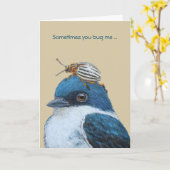 Parfois, tu m'embêtes... et je l'aime ! Carte (Fleur jaune)