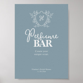 Parfum Bar Vintage Crest Blue Poster