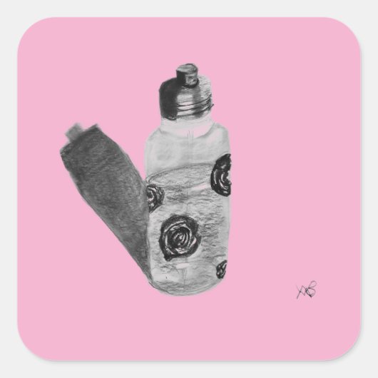 Parfum D’eau Vierkante Sticker (Voorkant)