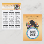 Parfum de calendrier de carte de visite (Devant / Derrière)