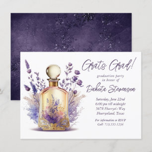 Parfum en lavender   Boho Floral Afstuderen Kaart