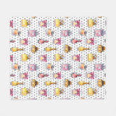 Parfum flespatroon fleece deken (Voorkant (Horizontaal))