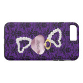Parfum&Pearls Paars Damask iPhone7Plus Robuust Hoe Case-Mate iPhone Case (Achterkant (Horizontaal))