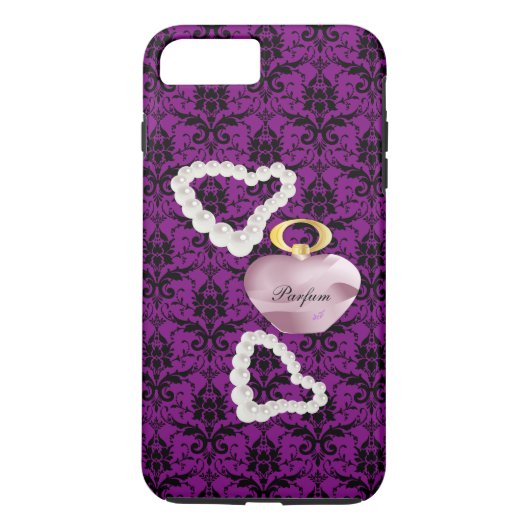 Parfum & Perles Plum Damask iPhone7Plus Coque dur (Dos)