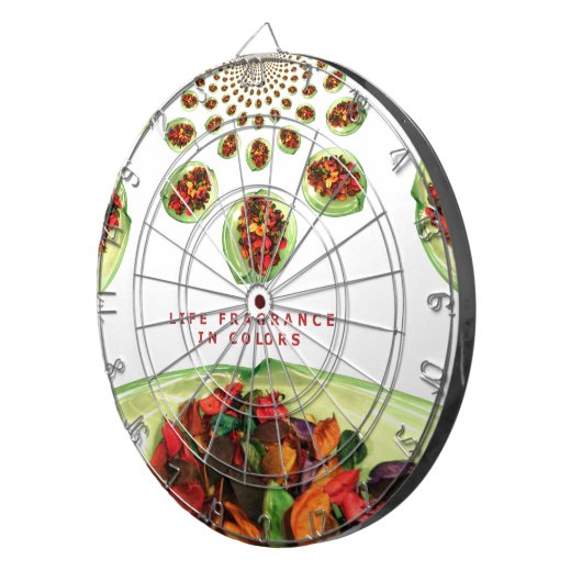 Parfum van het leven: Potpourri Inspirerend boodsc Dartbord (Voorkant Rechts)