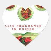 Parfum van het leven: Potpourri Inspirerend boodsc Hart Sticker (Voorkant)