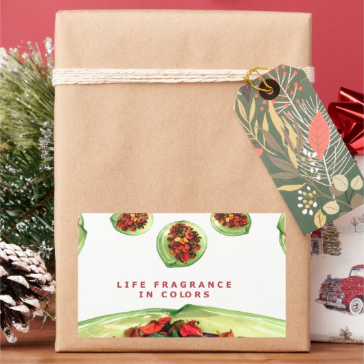 Parfum van het leven: Potpourri Inspirerend boodsc Rechthoekige Sticker (Feestdagen)