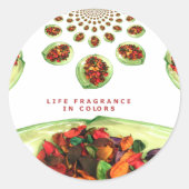 Parfum van het leven: Potpourri Inspirerend boodsc Ronde Sticker (Voorkant)