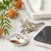 Parfum van het leven: Potpourri Inspirerend boodsc Sleutelhanger (Zijkant)