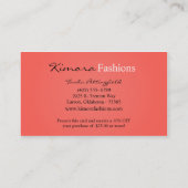 Parfum Vector Boutique Carte de visite fille (Dos)