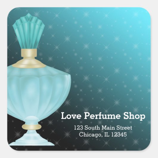 parfum vierkante sticker (Voorkant)