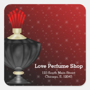 parfum vierkante sticker