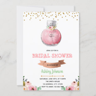 Parfum vrijgezellenfeest feestuitnodiging kaart