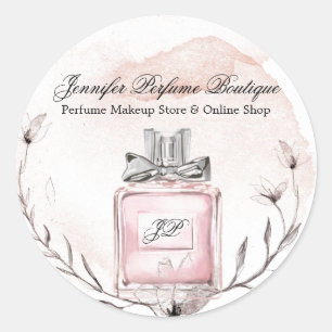 Parfum Waterverf Bloemig Elegant Ronde Sticker