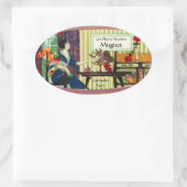  parfumetiket - Franse dame Ovale Sticker (Tas)