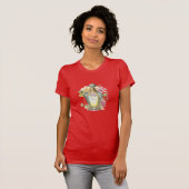 parfumflesje met bloemen t-shirt (Voorkant volledig)