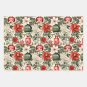 parfumflesjes retro kerst inpakpapier vel (Voorkant 2)