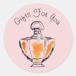 Parfumflesontwerp Gift business branding Ronde Sticker