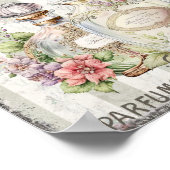 Parfumflessen Rozen Frans Script Poster (Hoek)